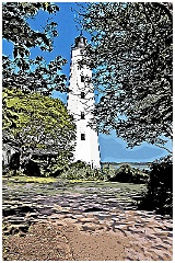 New London Harbor Lightouse in Connecticut - Digital Painting